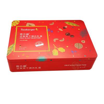 Custom Printing Tin Box 285*200*65cm Large Tin Box Packaging Large Cookie Packaging Box Chocolate Food Packaging