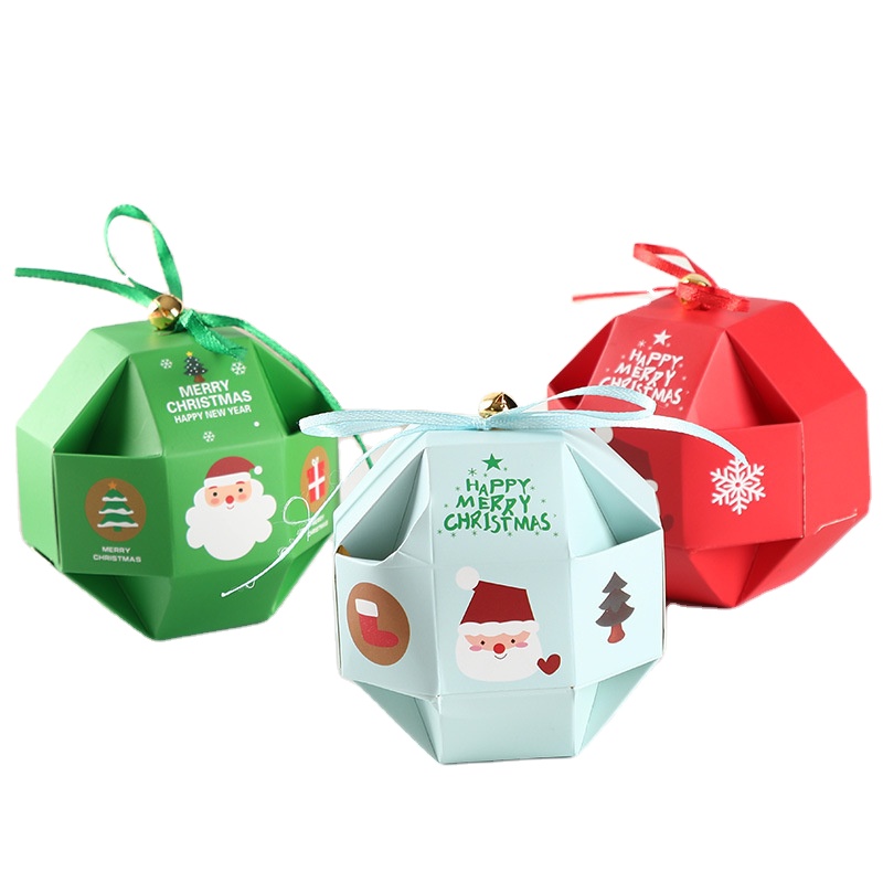 Wholesale Custom  High Quality Creative Christmas Candy Packaging Box Lantern Ball Christmas Paper  Gift Box